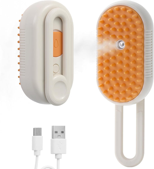 4 in 1 Cat Steam Brush, Rechargeable