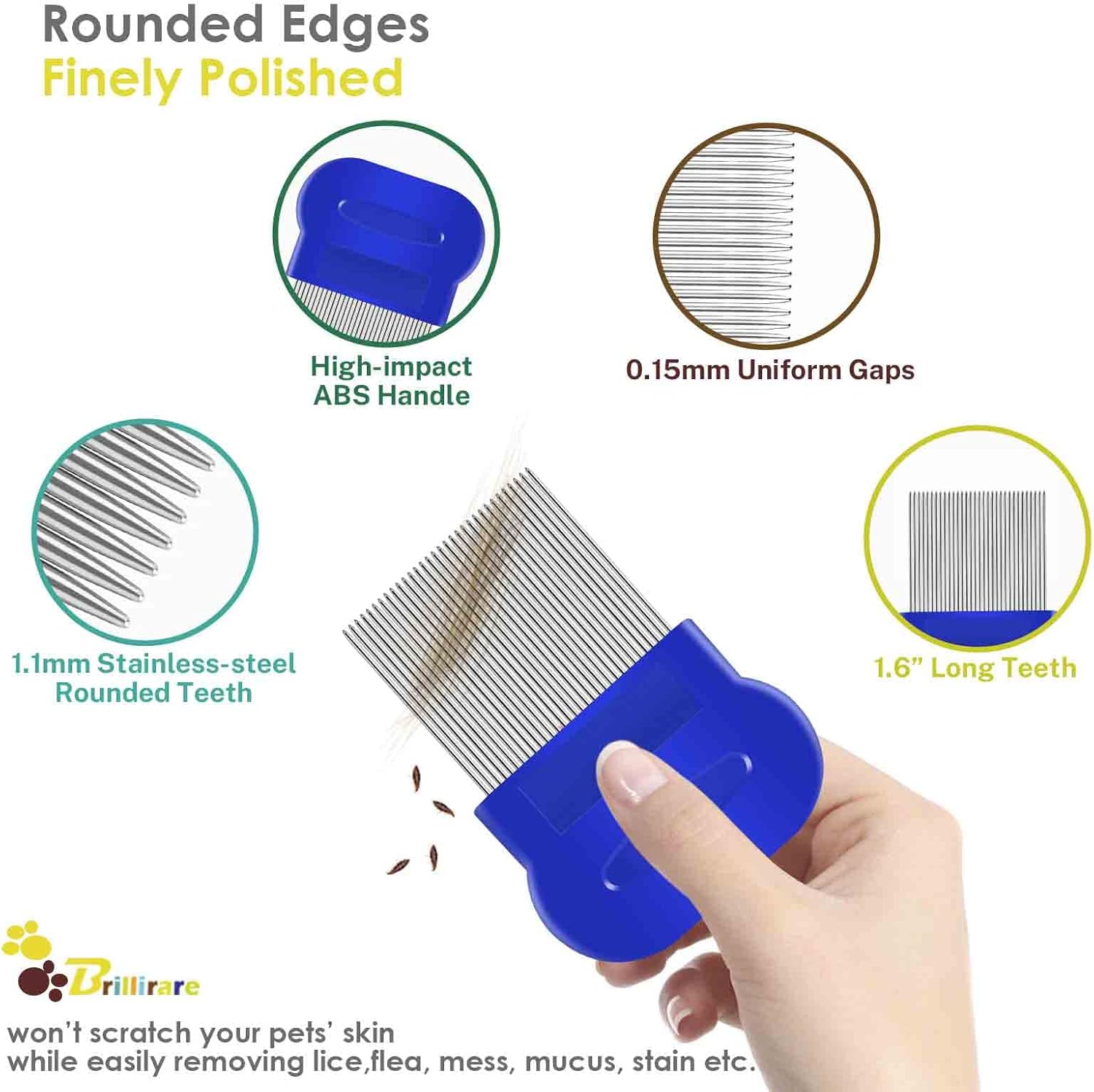 4 Pack Flea Lice Comb