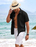 Men's Linen Shirts Short Sleeve Casual Shirts