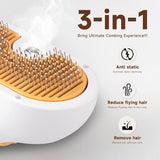Pet Steam Brush for Dog & Cat – 3-in-1