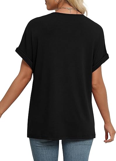 Womens Summer Tops Short Dolman Sleeve Shirts