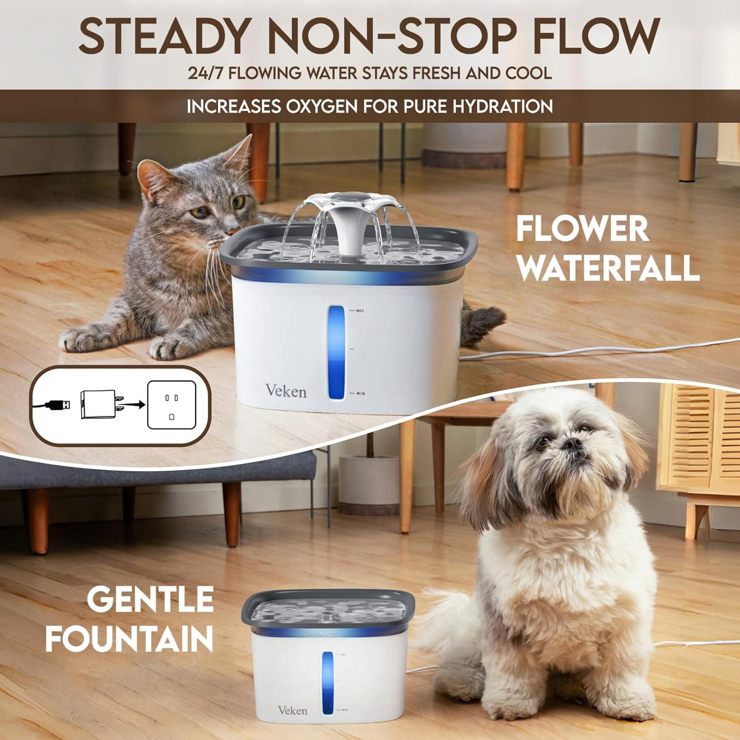 95oz/2.8L Pet Fountain,