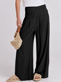 Women Linen Palazzo Pants Summer Boho Wide