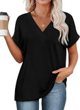 Womens Summer Tops Short Dolman Sleeve Shirts
