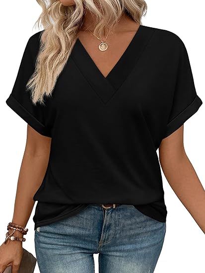 Womens Summer Tops Short Dolman Sleeve Shirts