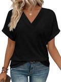 Womens Summer Tops Short Dolman Sleeve Shirts