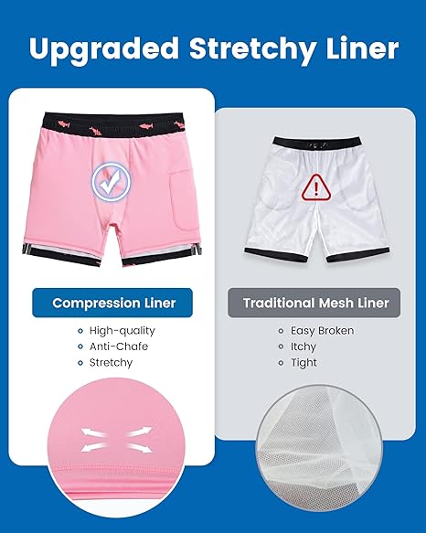 2 in 1 Mens Swim Trunks 7 Inch Swim Shorts Swim