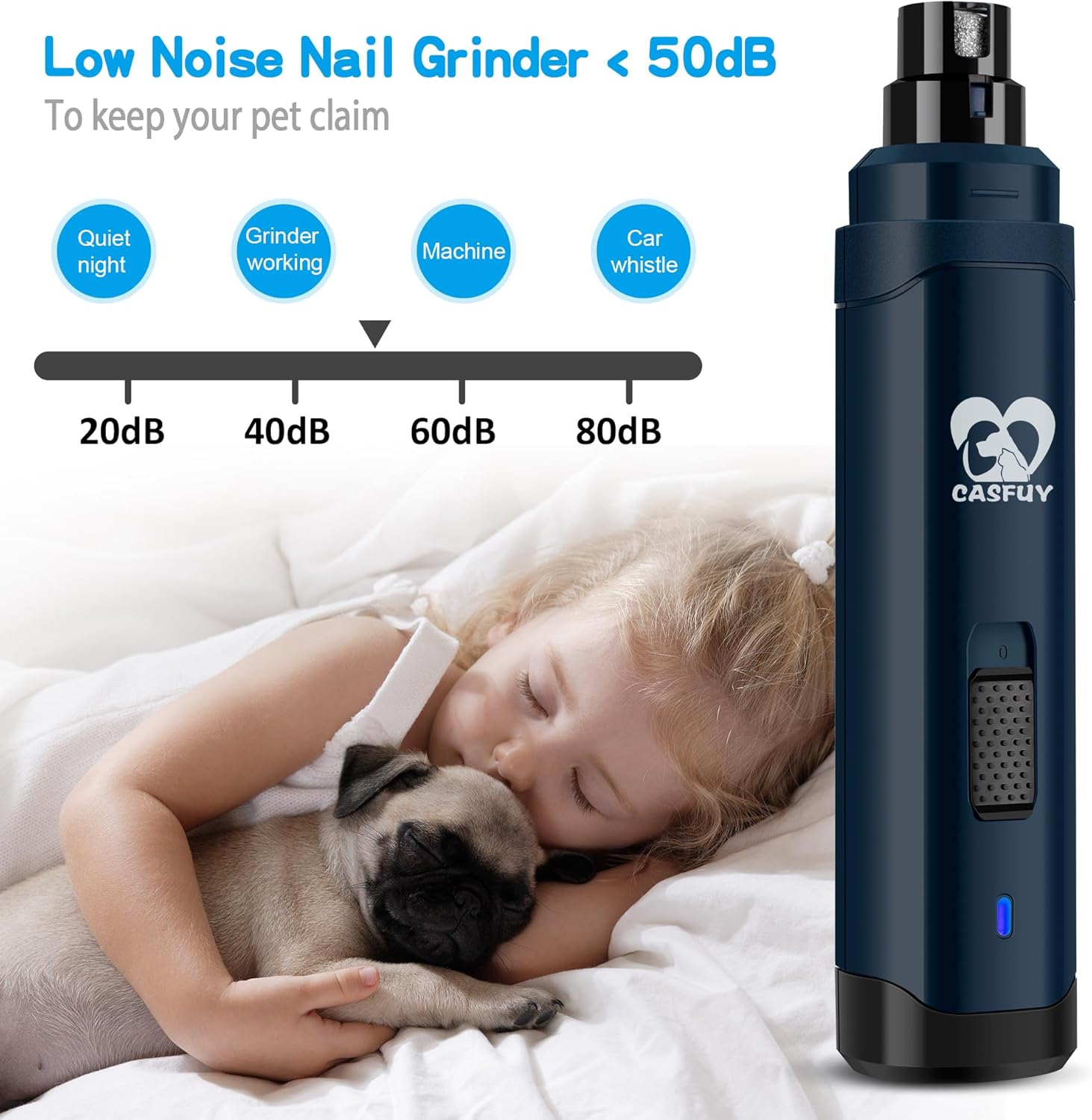 Dog Nail Grinder Upgraded - Professional 2-Speed Electric
