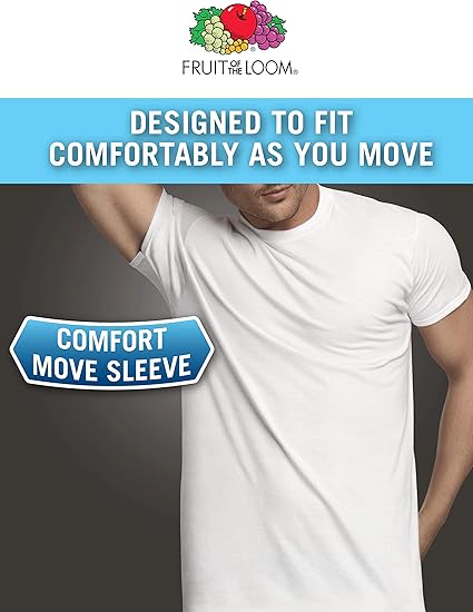 Men's Crew Tee Undershirts, Moisture