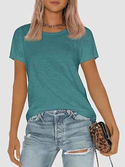Womens T Shirt Summer Tops Short Sleeve Fashion