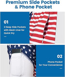 2 in 1 Mens Swim Trunks 7 Inch Swim Shorts Swim Suits Board Shorts