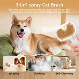 Pet Steam Brush for Dog & Cat – 3-in-1