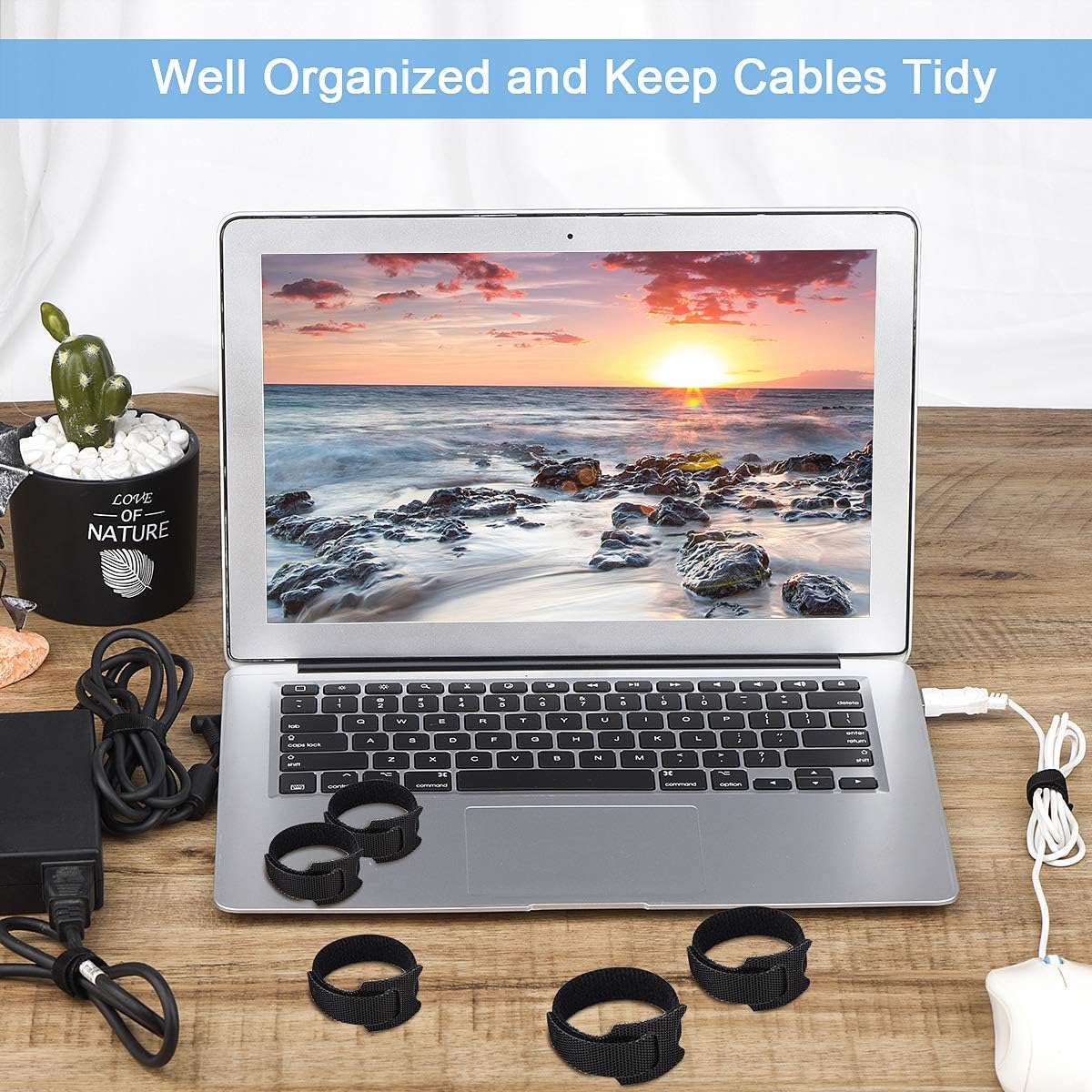 60 PCS 6 Inches Reusable Cable Ties,