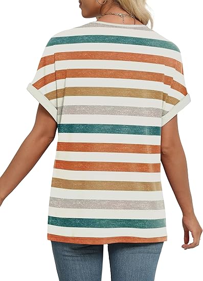 Womens Summer Tops Short Dolman Sleeve Shirts