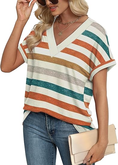 Womens Summer Tops Short Dolman Sleeve Shirts