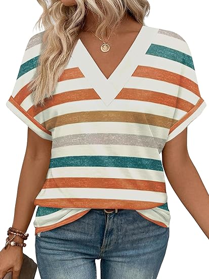 Womens Summer Tops Short Dolman Sleeve Shirts