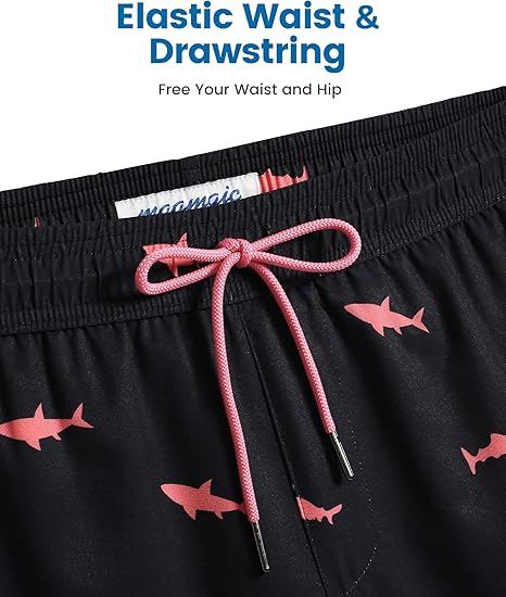 2 in 1 Mens Swim Trunks 7 Inch Swim Shorts Swim